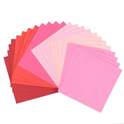 Image of Florence Cardstock Textured Multicoloured Coloured Card Making Supplies 6 x inch Pink 24 Sheets Paper for Scrapbooking, and Other Crafts 216 gsm