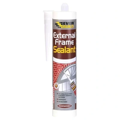 Image of Everbuild External Frame Sealant Interior And Exterior Use Permanently Flexible Mould Resistant White 290ml