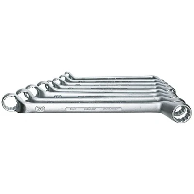 Image of Gedore 2/8 Double End Ring Spanner Set of 8 DIN838 SW 6x 7 20 x 22 mm ISO3318/1085