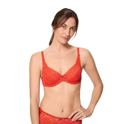 Image of Playtex Women&#039;s Flower Elegance Underwired Bra, Red, 36B