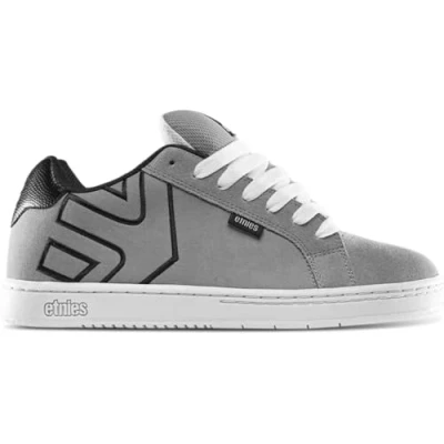 Image of Etnies Men&#039;s Fader Skate Shoe, Light Grey/Black, 8 UK