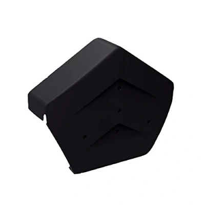 Image of Home.smart Black Angled Ridge End Cap for Dry Verge Systems, Gable Apex Roof Tiles