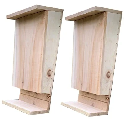 Image of Selections Pack of 2 Wooden Bat Boxes with Landing Perch