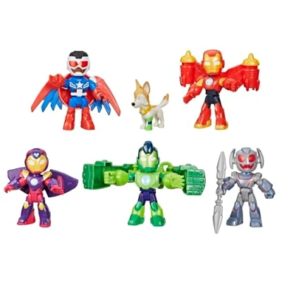 Image of Iron Man and His Awesome Friends Marvel Armored Up Avengers Pack Action Figure Set