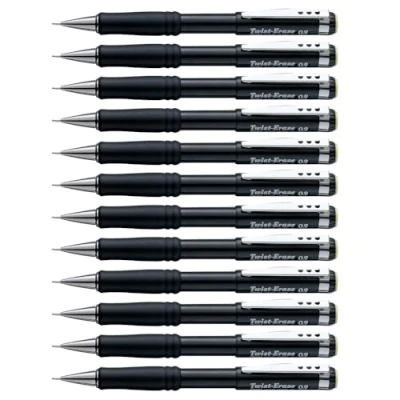 Image of Pentel 0.9mm Twist Erase Mechanical Pencil (Pack of 12), Black