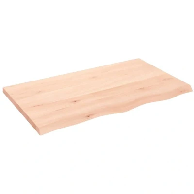 Image of vidaXL Table Top Wooden Desk Dining Untreated Solid Wood Oak