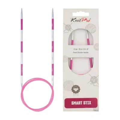 Image of KnitPro SmartStix Circular Needle 100cm 3.50mm 3pcs, Pink