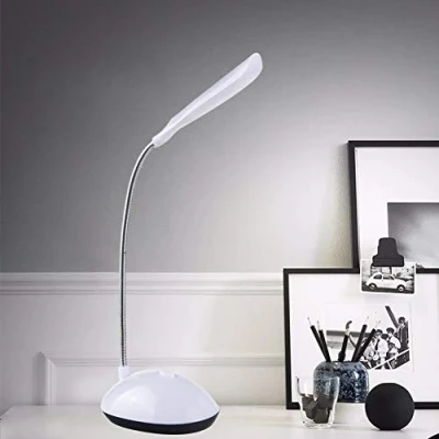 Image of HshDUti Desk Lamp Eye Protection LED Flexible Bedside Table Light Portable Reading for Office Home Study White