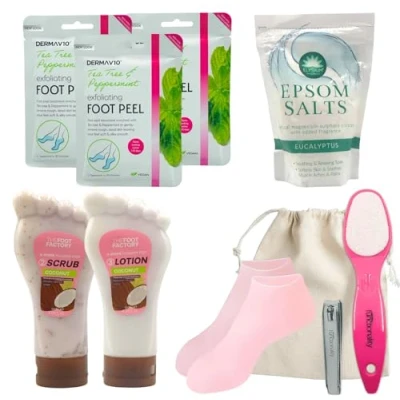 Image of New Ultimate Foot Care Bundle with Exfoliating Essentials for Mask, Peel Spa (Coconut, One Size)