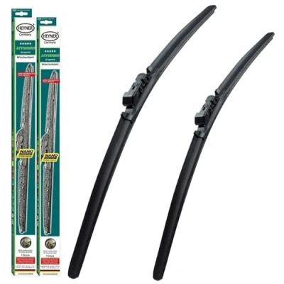 Image of Heyner Wipers Fits: BMW X2 Models 2018 To 2023 Aeroflat Hybrid Windscreen Wiper Blades HH2420TLB