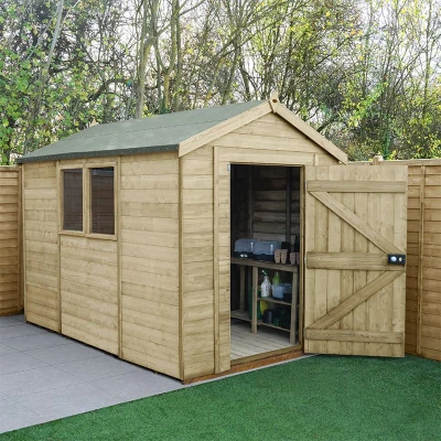 Image of 10&#039; x 6&#039; Forest Timberdale 25yr Guarantee Tongue &amp; Groove Pressure Treated Apex Shed (3.06m 1.98m)