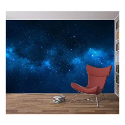 Image of Space Galaxy Stars Planets Wallpaper Mural Photo Children Kids Bedroom Home Deco