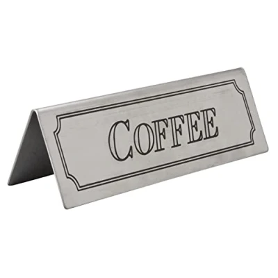 Image of Coffee Table Sign Stainless Steel