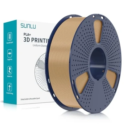 Image of SUNLU PLA+ 3D Printer Filament, PLA Plus Filament 1.75mm, Toughness Enhanced Compatible with FDM Printers, Dimensional Accuracy +/ 0.02 mm, 1 kg Spool(2.2 LBS), Burlywood