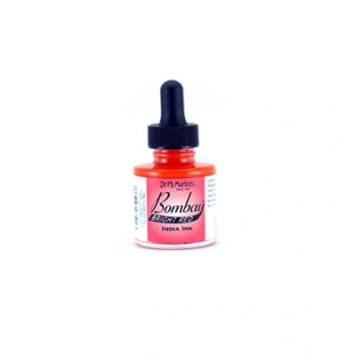 Image of Dr. Ph. Martin&#039;s Ink Bottle, Other, Bright Red, 1 oz