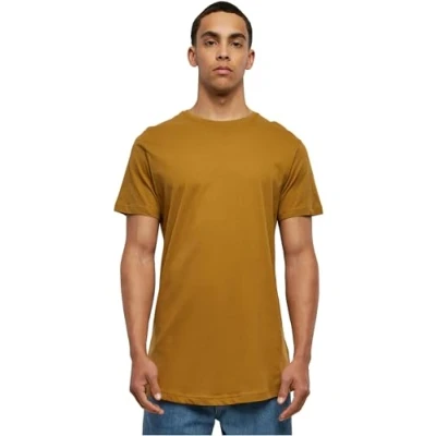 Image of Urban Classics Shaped LONG DO NOT USE Basic Tshirt, Men&#039;s, Size: XS, Brown