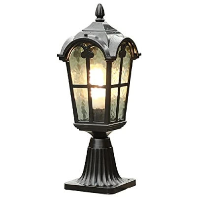 Image of Outdoor Street Lamp/Post Lights Vintage Style Garden Path Lighting Classic Design Retro Aluminum Post Lantern, IP55 E27 max 80 W (Without Bulb)