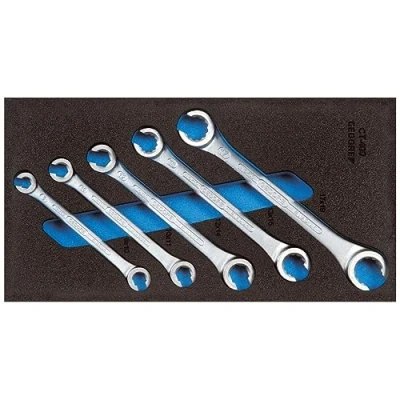 Image of Gedore 1500 CT1 400 Set of open flare nut spanners in 1/3 CT module