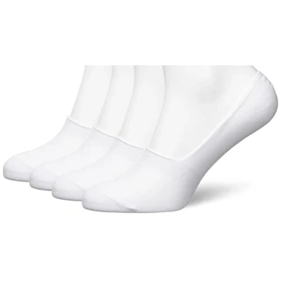 Image of PIECES Women&#039;s Pcgilly Footies 4 Pack Noos Bc Socks, bright white, standard size