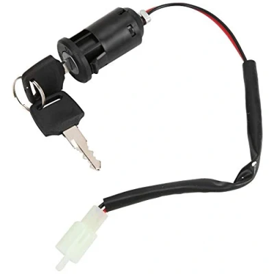 Image of Electric Scooter Key Ignition, 2 Pcs Bike Ignition Barrel Switch Lock and Set for Tricycle Accessories
