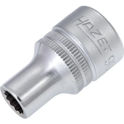 Image of 54921, ASE46839400000 Socket HAZET 900Z 8 DIN3124, ISO2725 1 Chrome Vanadium Steel Knurled