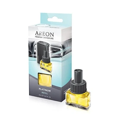 Image of AREON Car Air Freshener Vent Platinum Refill Perfume Bottle Diffuser Liquid Glass 8ml Pack of 1