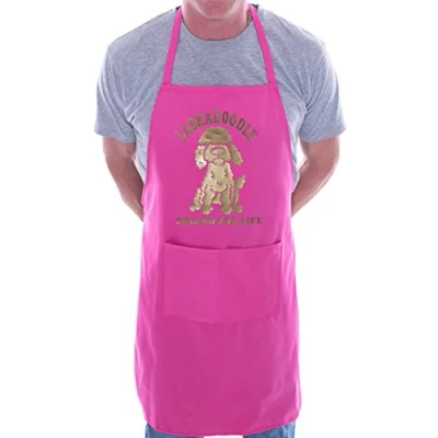 Image of Labradoodle Dog Lover Gift BBQ Cooking Funny Novelty Apron Pink