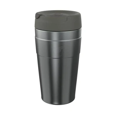 Image of KeepCup Traveller Reusable Travel Mug Vacuum Insulated Cup with Leakproof Sipper Lid 16oz (454ml) Nitro Gloss