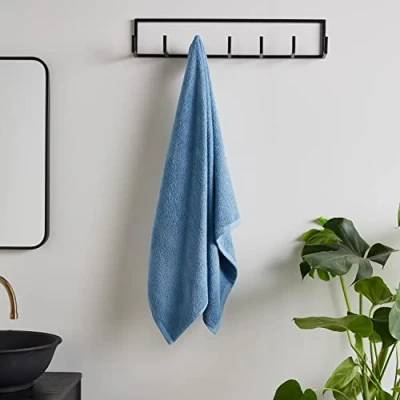 Image of Catherine Lansfield Quick Dry Cotton Hand Towel Blue