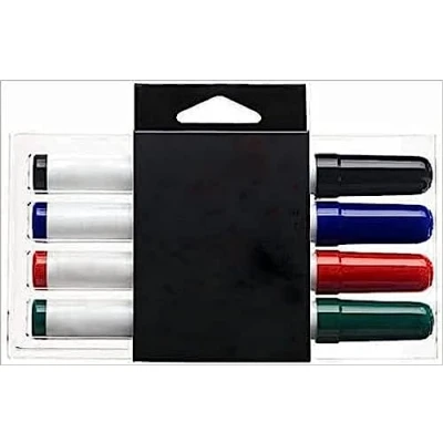 Image of KAV Dry Erase Pens for Office, Schools, and Home Non Toxic Ink All in One Design with Wipe Eraser Stylish Markers Whiteboards, Flipcharts, Notice Boards Pack of 4