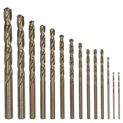Image of COMOWARE Cobalt Drill Bit Set 15Pcs M35 High Speed Steel Twist Jobber Length for Hardened Metal, Stainless Steel, Cast Iron and Wood Plastic with Indexed Storage Case, 1/16&quot; 3/8&quot;