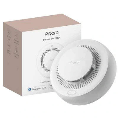 Image of Aqara Smoke Detector, Requires Zigbee 3.0 Hub, Alarms for Home, 85dB Siren &amp; LED Indicator, Fire Alarm with 10 Year Battery Life, Supports HomeKit, Alexa, Google Matter over Bridge