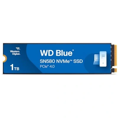 Image of WD Blue SN580 1TB SSD, NVMe M.2 2280, PCIe Gen3, up to 4150 MB/s read speeds, nCache 4.0 Technology Includes Acronis True Image for Western Digital