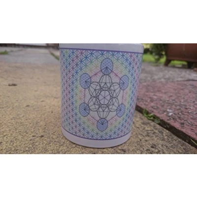 Image of AGS Designs Metatron Cube Mug, Flower of Life Sacred Geometry Mug