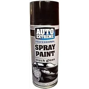 Image of Auto Extreme Black Gloss 1921 Spray Paint Aerosol 400ml (6 Pack)