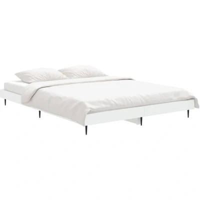 Image of vidaXL Bed Frame without Mattress White 140x190 cm Engineered Wood
