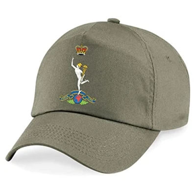 Image of PSave Royal Signals Corps of Insignia Embroidered Baseball Cap British Army Military Embroidery (Military Green)