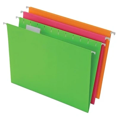 Image of Pendaflex Glow Hanging File Folders, Letter Size, Assorted, Case Pack of 12 (81670)