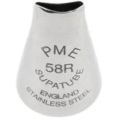 Image of PME Seamless Stainless Steel Large Petal Supatube for Right Handed Use no. 58R, Silver, 1.72 x 2.5 cm