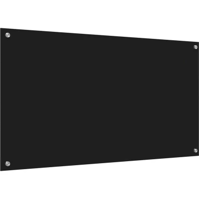 Image of vidaXL Kitchen Backsplash Black 110x60x0.6 cm Tempered Glass