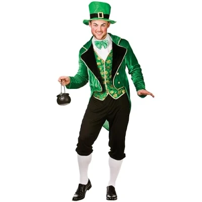 Image of Wicked Costumes Adult Deluxe Leprechaun Fancy Dress Costume Small