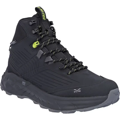 Image of HI TEC FUSE TREK MID WP Hiking shoes, Men&#039;s, Size: 10, Black/sulphur spring Textile/synthetics
