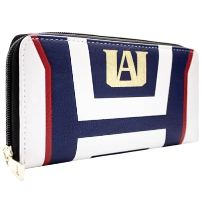 Image of My Hero Academia Plus Ultra Quirk Purse Clutch Coin Pocket &amp; Card Holder, Blue