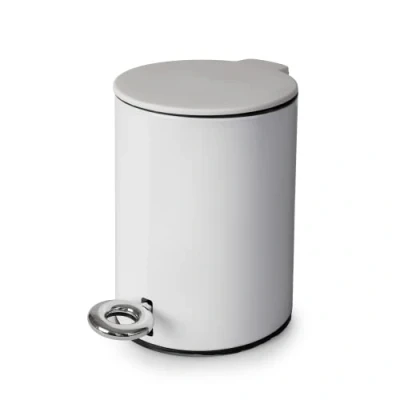 Image of Blue Canyon Natura Donut Pedal Bin Modern and Stylish Trash Can3L for Kitchen, Bathroom, Bedroom, Office Anti Fingerprint Outer Finish Stainless Steel Round Waste Pastel White