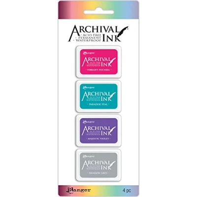 Image of Ranger Archival Mini Ink Pads Kit 4, Multi Colour