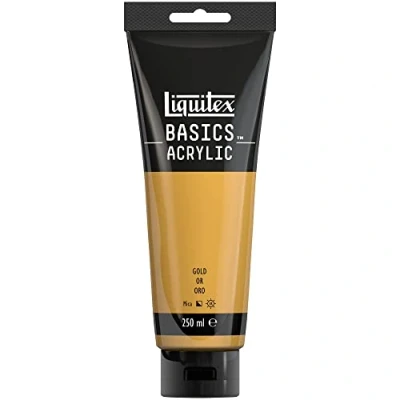 Image of LIQUITEX Basics Acrylic Paint, Gold, 250 ml Tube