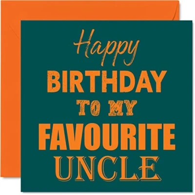 Image of Funny Birthday Cards for Uncle Happy To My Favourite Joke Card from Niece Nephew, Gifts, 145mm x Greeting Gift