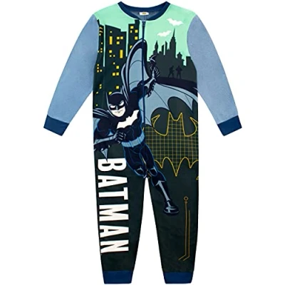 Image of DC Comics Boys Onesie Batman Blue 7 8 Years