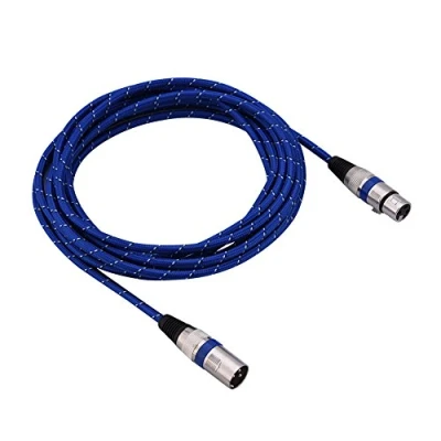 Image of Tihebeyan XLR Cable, 3Pin Male to Female Adapter Mic Microphone Balanced Cable Patch Jack Extender Cord Audio for Mixer Preamp(5M)