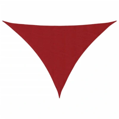 Image of vidaXL Sunshade Sail Oxford Fabric Triangular 5x6x6 m Red